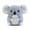 *349-Gray, variant on Meggemo Soft Gray Koala Plush Stuffed Animal with Eucalyptus Companion Doll Toy for Australian Theme Decor