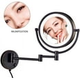 thumbnail image 2 of 8 Inch LED Lighted Wall Mounted Makeup Mirror with Magnification,Double Sided Swivel Vanity Mirror for Bathroom,360 Degree Rotation,Flexible Gooseneck,and Locking Suction (Matte Blac ( Color : Matte B, 2 of 7