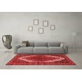 thumbnail image 3 of Ahgly Company Indoor Square Medallion Red Traditional Area Rugs, 7' Square, 3 of 4