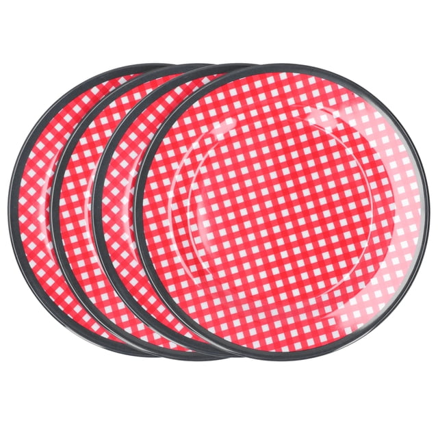 Plato de comida, 4 piezas, plato de ensalada de 9 pulgadas, vajilla, plato de comida, artesanía superior