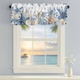 thumbnail image 4 of Valances for Windows Marine Life Sea Stars Shells Rod Pocket Short Curtain for Bathroom Living Room Bedroom Eucalyptus Leaves 1 Panel 42x12in, 4 of 9