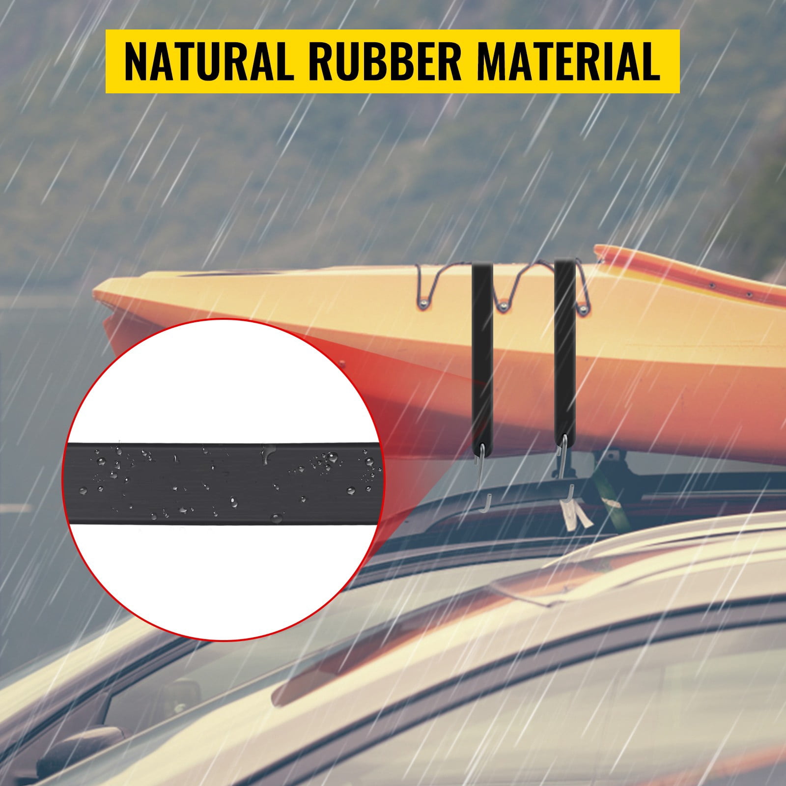 VEVOR Rubber Bungee Cords Natural Rubber Trap Straps 53 Pack 21" Long w/ S Hooks