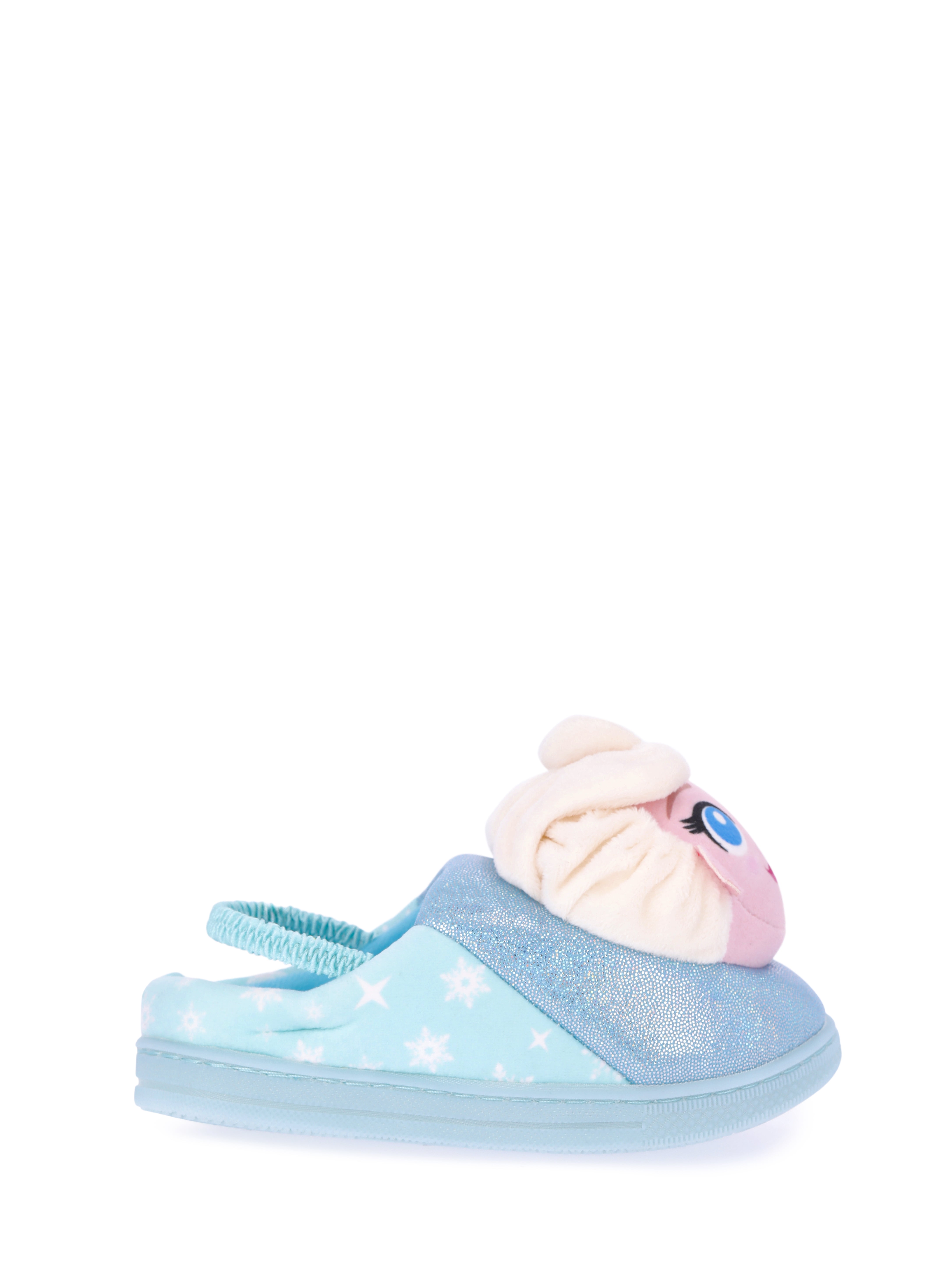 Disney Frozen Toddler Girls 3D Character Slippers with Back Strap