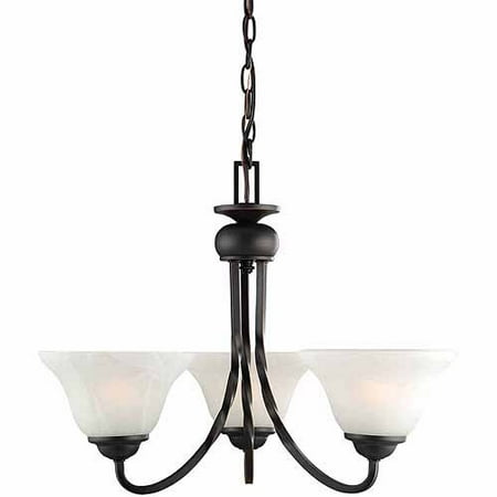 Aspen Oil Rubbed Bronze Chandelier - Design House 514893 Drake 3-Light Chandelier, Oil Rubbed Bronze Finish