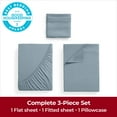 thumbnail image 3 of Mellanni Iconic Sheet Set Brushed Microfiber, Extra Deep Pocket, 3 Piece Twin, Spa Blue, 3 of 8