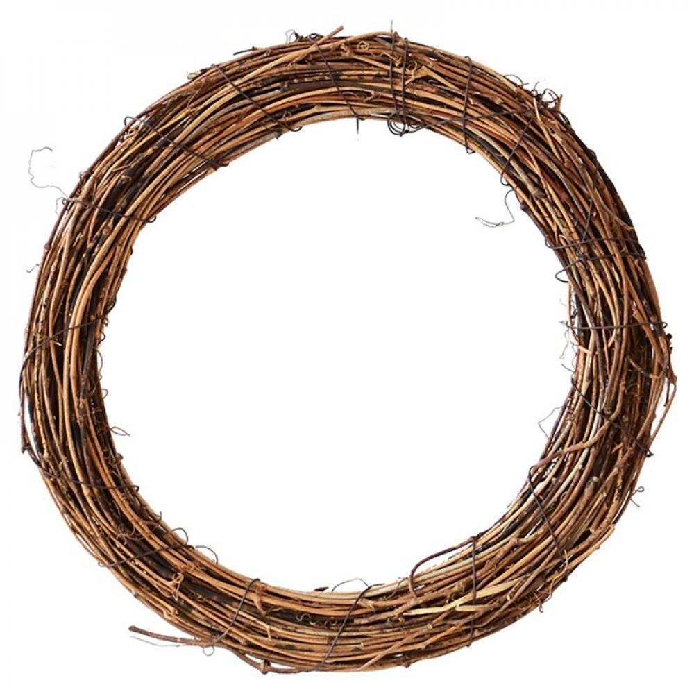 Dia 35/40CM Willow Wreath Christmas Natural Dried Rattan Wreath Garland Ring DIY Wall Decorations Door Hanging Ornament For Christmas Wedding Party Shop Window 