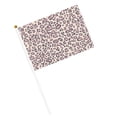 thumbnail image 3 of Handheld Flag Double-Sided Hand Waving Flag 8.2×5.5in Used For Team Activities Or Decoration In Decorative Places Leopard Skin Print Style Pink_2 Six Piece, 3 of 8
