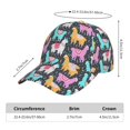 thumbnail image 2 of Honeii Colorful Alpaca Print Hat, Women's Baseball Hat Unisex Fit, Baseball Cap,Adjustable One Size, 2 of 6