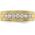 thumbnail image 4 of Solid 14K Yellow Gold Lab Grown Diamond VS/SI GH, Polish & Satin Mens Ring - Ring Size 10.0, 4 of 8