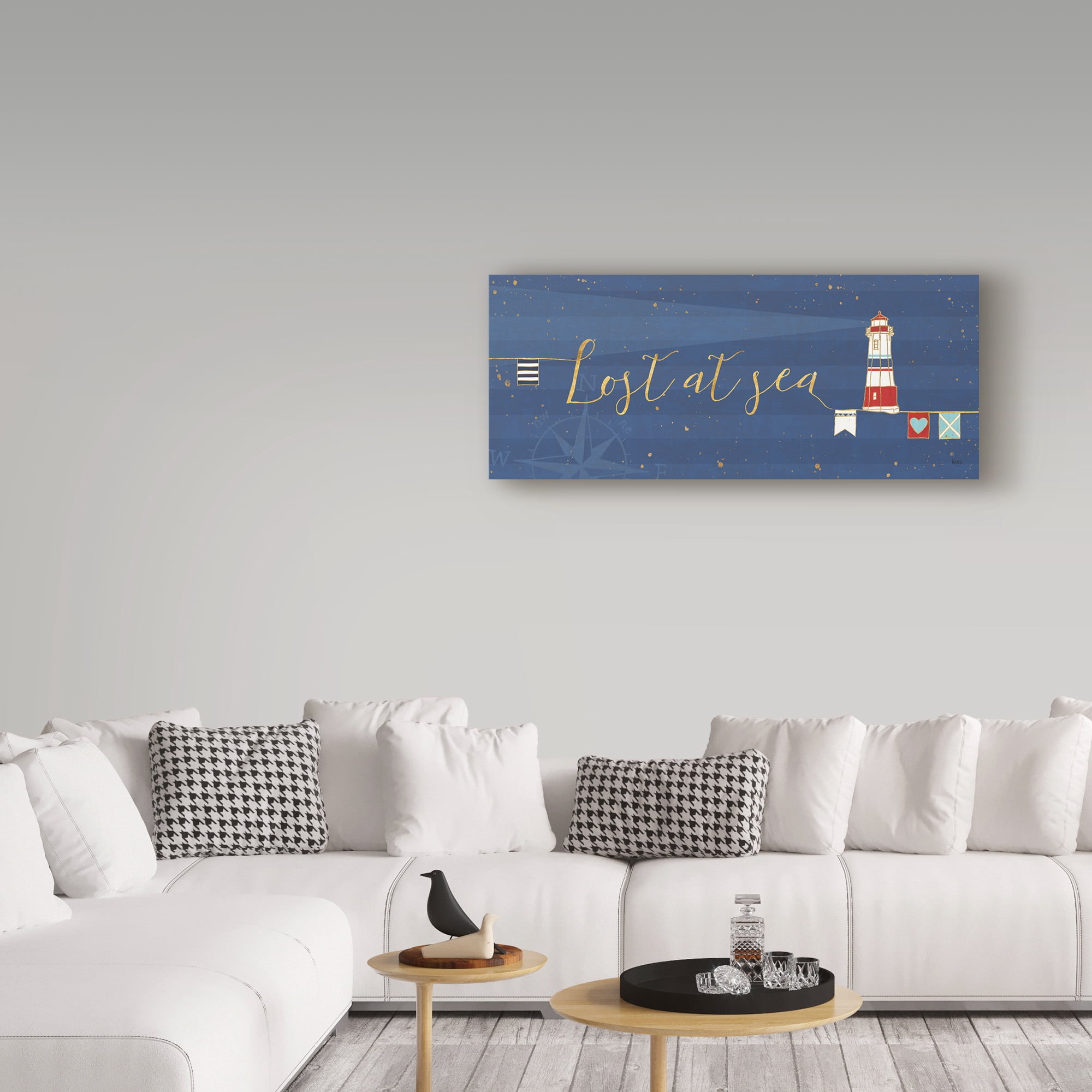 Trademark Fine Art 'Underlined Nautical V' Canvas Art by Veronique Charron