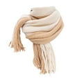 thumbnail image 6 of Womens Scarf Lined Knit Wraps Soft Knitted Scarf Cold Weather Long Scarvesthick Warm Long Shawl Womens Scarves Khaki One Size, 6 of 9