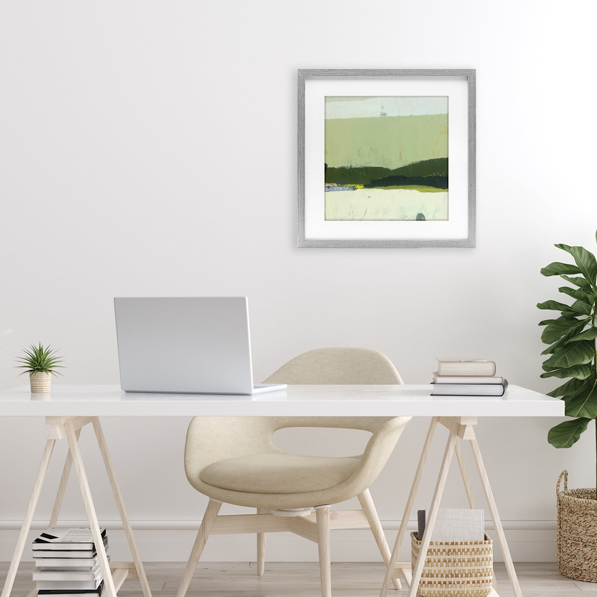 Stupell Industries Bloom Serene Layered Landscape Gray Framed Print Under Glass, design by Julia Foug