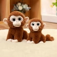 thumbnail image 4 of Punch Monkey Plush, Monkey Stuffed Animal with Large Glitter Eyes, Emotional Support Plush, Stuffed Monkey, Cuddly Toy for Adults & Teens, Brown 9 Inch, 4 of 6