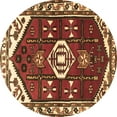 thumbnail image 1 of Ahgly Company Indoor Round Persian Brown Traditional Area Rugs, 6' Round, 1 of 4