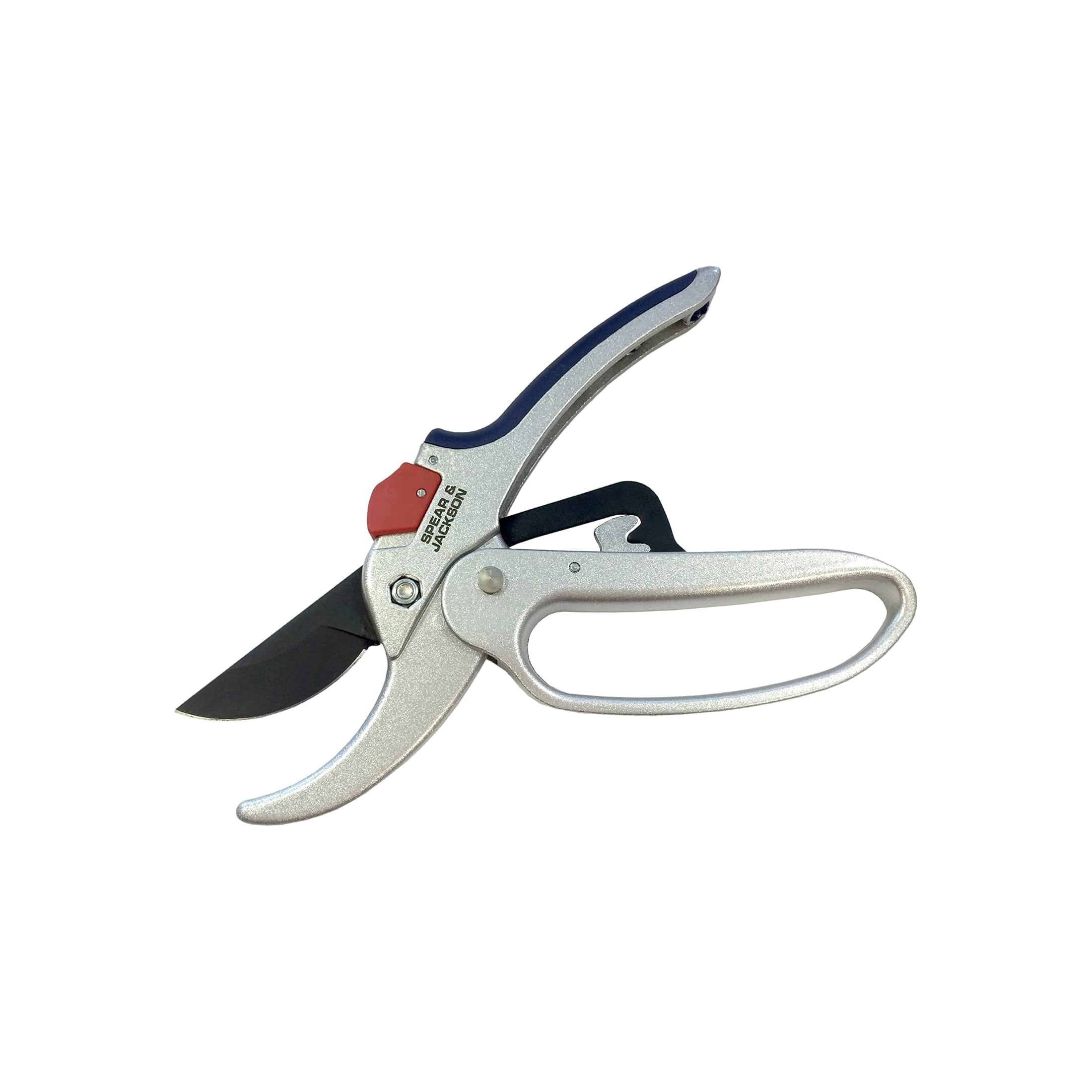 Spear & Jackson Razorsharp Geared Anvil Pruning Shears, Heavy Duty Garden Clippers for Thick Branches, Non-Slip Ergonomic Handles, Durable Steel Blades