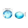 thumbnail image 2 of Piedras de cristal acrílicas redondas de fondo plano, 30mm Piedras de cristal azul cian de fondo plano para decoración de manualidades 25Pcs, 2 of 7