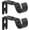 Black, variant on 2 Piece Dual Purpose Curtain Rod Bracket Ceiling Wall Mount 1 Inch Holder