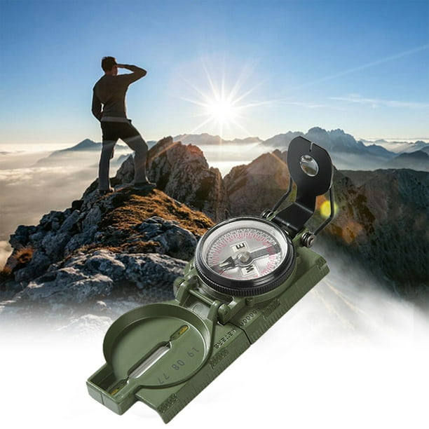 Discount Bonanza Multifunctional Military Sighting Navigation Compass with Compass for Hiking Camping Metal Military High Accuracy Compass Aluminum