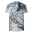 thumbnail image 4 of Qertyioot Hommes Imprimer Manches Courtes Col Rond T-shirt Casual Mode Manches Courtes Été Clair, 4 of 5