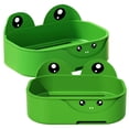 thumbnail image 3 of FONWILYO Wall Mounted Self-Draining Frog Soap Dish Green 2Pcs 5.5X3.9X1.6In, 3 of 8