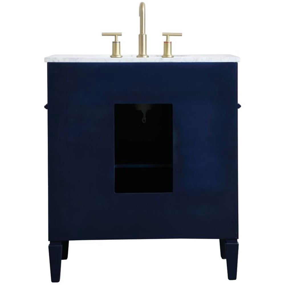 30 inch single bathroom vanity in blue