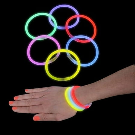 Glow in the Dark Assorted Bracelets - 100 per pack