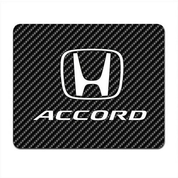Honda Accord Black Carbon Fiber Texture Graphic PC Mouse Pad for Gaming and Office