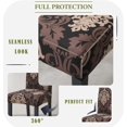 thumbnail image 4 of 4,6,8 Pc Elastic Dining Chair Cover, Floral Chair Covers for Dining Room 6 Pack, 6Pc Machine Washable Parson Chair Slipcovers, Elastic Kitchen Chair Protector Set of 4,6,8, Baroque, 4 of 6
