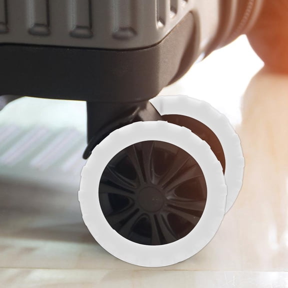 RENACLIPY Glow in the Silicone Luggage Wheel Covers for Suitcase, Set of 8 Protective Caps