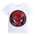 thumbnail image 2 of Spider-man Capitán América Camiseta de manga corta Niños Niño Lentejuelas Camiseta Verano Casual TopsWhite4-5Years, 2 of 4
