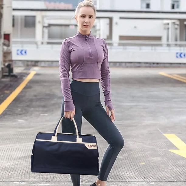 Bolsa de Gimnasio Impermeable de Gran Capacidad Smj251224003 | Bolsa de Viaje Ligera y Duradera de Poliéster | Cremalleras Dobles con Cierre | Bolsa Multiusos para Entrenar, Ir Al Trabajo, Ir de Noch