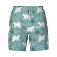 thumbnail image 4 of Lsque Mens Swim Trunks whiter Snow bear Print Pattern - Bathing Suit Compression Liner - Beach Swim Shorts Swimwear - (S-3XL) - Stretch Quick Dry -Small, 4 of 9