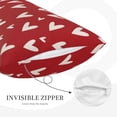 thumbnail image 2 of Red Valentines Pillow Covers 12 X 20 Inch Set of 2, Valentine'' Day Love Heart Holiday Decorative Throw Pillows Valentine Cushion Cases for Couch Home Sofa Living Room Outdoor, 2 of 6