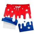 thumbnail image 3 of XAOFW Patriotic Ice Print Boys Swim Trunks With Compression Liner Summer Quick Dry Elastic Waist Swimming Shorts For Kids Water Sports Comfortable Beachwear, 3 of 3