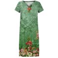 thumbnail image 4 of Pisexur Robe à Manches Courtes Col en V Robe d'Été Décontractée Imprimée pour Femmes, 4 of 5