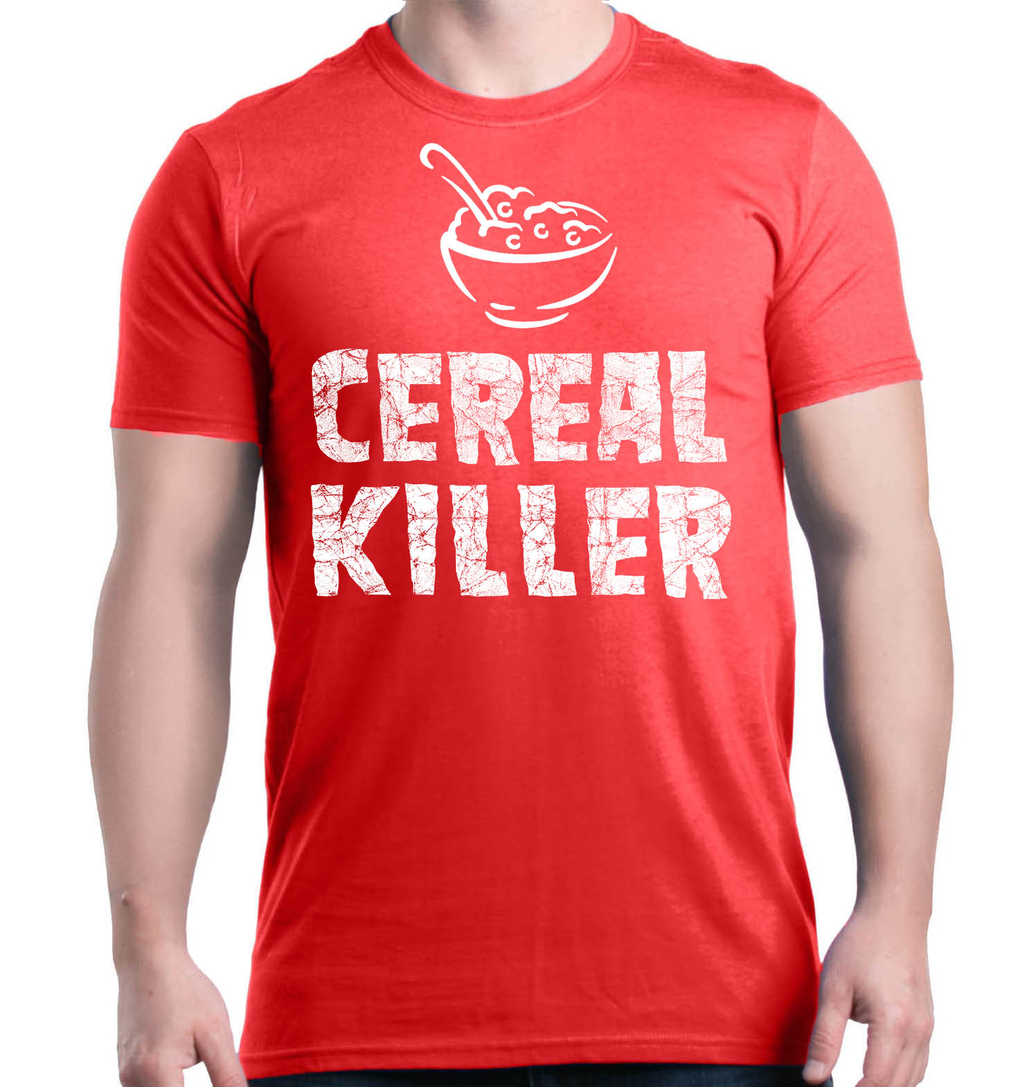 Shop4Ever Shop4Ever Men's Cereal Killer Breakfast Funny Graphic Tshirt