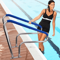 thumbnail image 3 of 48” x 36 "Swimming Pool Stair Rail,250LBS Load Capacity,304 Stainless Steel Rustproof Pool Handrail,with Blue Grip Cover, for Inground Pool, 3 of 6