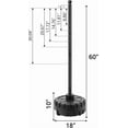 thumbnail image 2 of SHZOND 5 FT Portable Sign Holder with Pole, Wheeled Base, Heavy Duty Cast Iron Sign Post for Traffic, Parking, and Safety Signs, 2 of 8