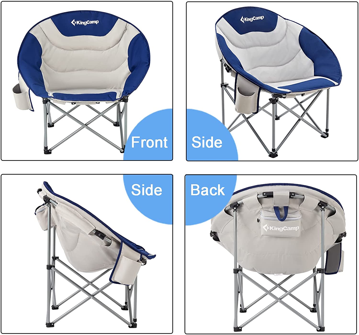 きれい KingCamp Camping Chair Oversized Padd Moon Round Saucer Ch 通販 