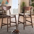 thumbnail image 2 of Baxton Studio Latina 24" Counter Stool in Light Gray (Set of 2), 2 of 4