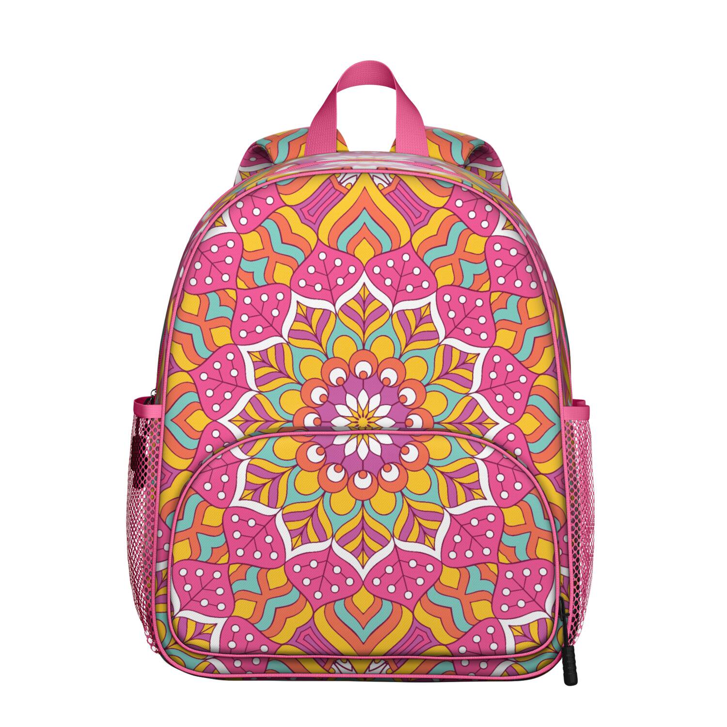 Sacred Symbol Mandala Ergonomic Backpack - Comfortable Wear with Spine Protection for Students