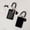 AS SHOW #94, variant on Premium Black Leather Card Holder with Heart Keychain, Portable ID Badge Sleeve and Protective Card Cover with Spiral Wrist Strap