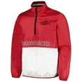 thumbnail image 2 of Men's G-III Sports by Carl Banks Cardinal Arkansas Razorbacks Cornerman-Half-Zip Top, 2 of 3