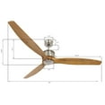 thumbnail image 5 of Lucci Air Akmani 60" Modern Wood Ceiling Fan with Remote Control, Energy Efficient DC Ceiling Fan, Quiet High Airflow Teak Wood Blades, 5 of 13