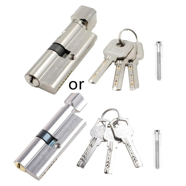 Cerradura interior de seguridad para puerta, cerradura de cilindro con 3 llaves, accesorios para puerta de casa