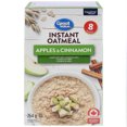 thumbnail image 1 of Great Value Apples & Cinnamon Instant Oatmeal, 1 of 4