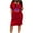 DT-Red, variant on DailyTrove Women's Patriotic Graphic T-Shirt Dress, Short Sleeve, Casual Daily & Event Wear, Soft , Solid Color