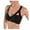 Black, variant on Utoimkio Sports Bras for Women Ladies'plain Color Front Cross Side Lace Sports Bras Full Coverage Bras Bra Vest Tops