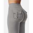 thumbnail image 5 of Leggins YEOREO Brittany Flare con bolsillos para mujer, color gris claro, XL, 5 of 5