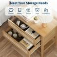 thumbnail image 5 of GarveeHome Rattan Night Stand Set of 2, Boho Night Stand with 2 Rattan Drawers, Large Bedside Table Side Table, Wood, 5 of 8